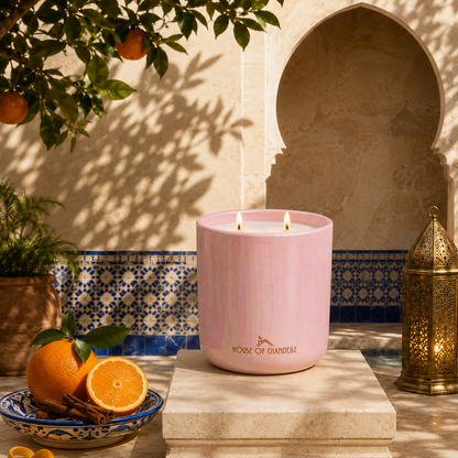 Orange Andalucía Opal Chandelle scented candle 500g – House of Chandelle
