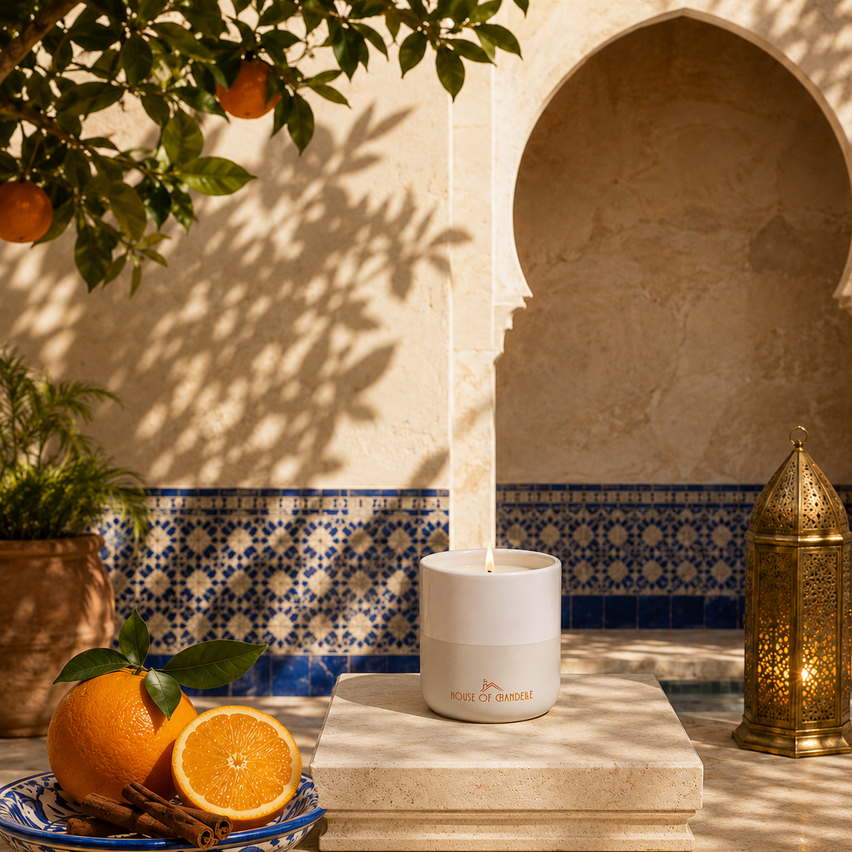 Orange Andalucía Dove Chandelle scented candle 230g – House of Chandelle