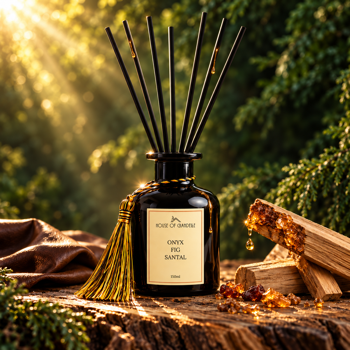 Onyx Fig Santal – Wood Reed Diffuser