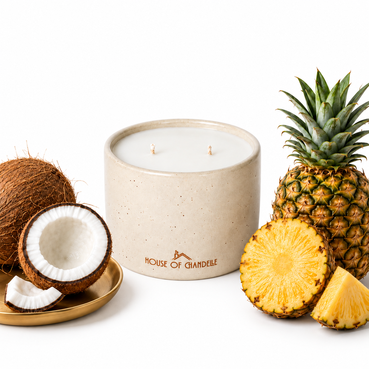 Pina-Coco Tahiti Dune Chandelle scented candle 350g – House of Chandelle