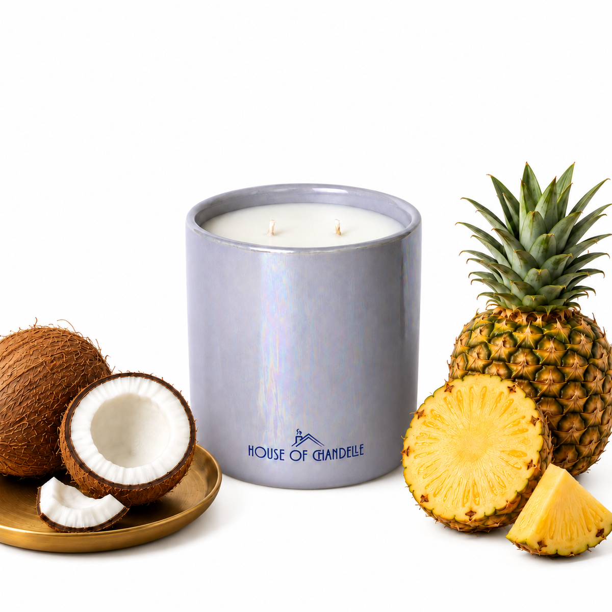 Pina-Coco Tahiti Aurora Chandelle scented candle 500g – House of Chandelle