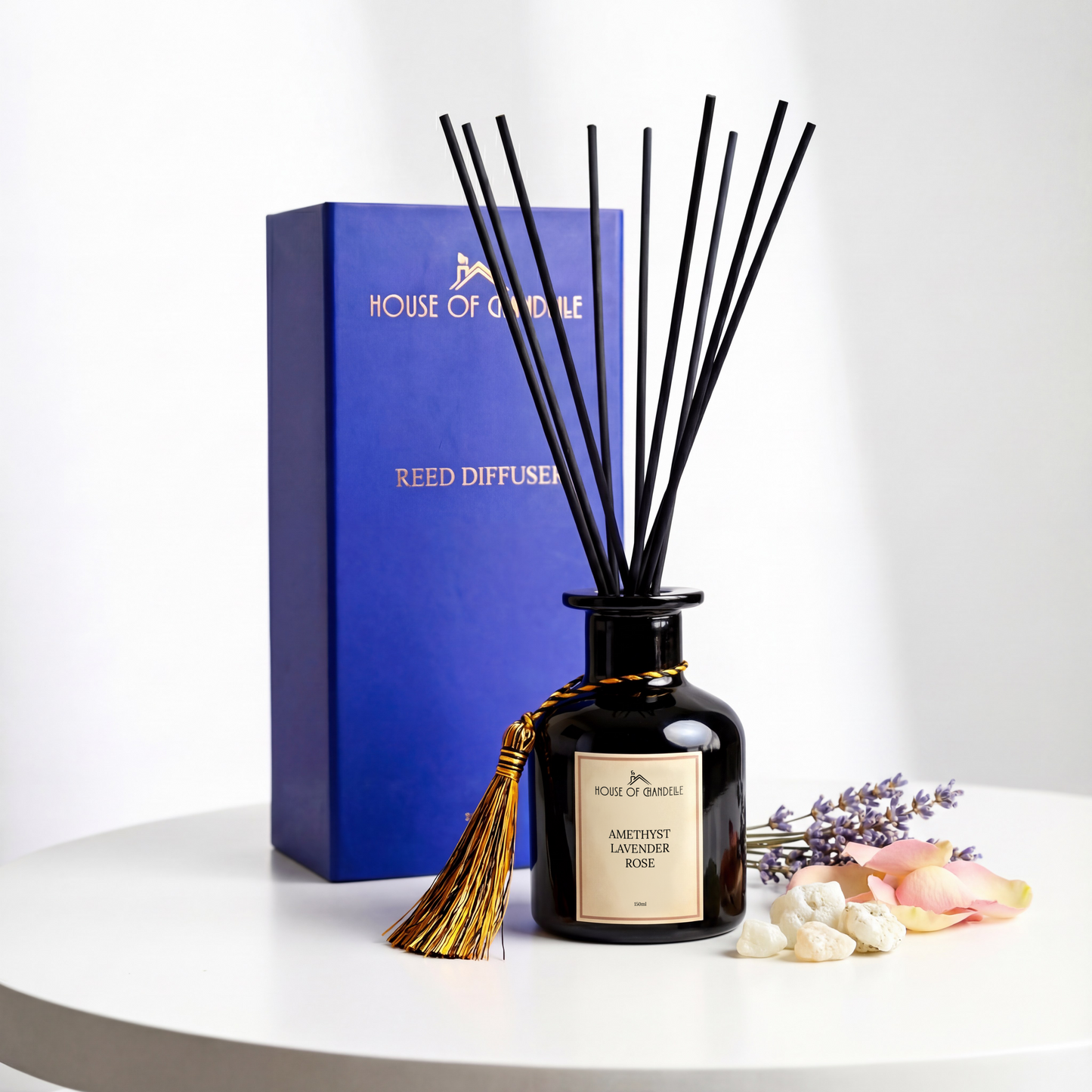 Amethyst Lavender Rose – Floral Reed Diffuser