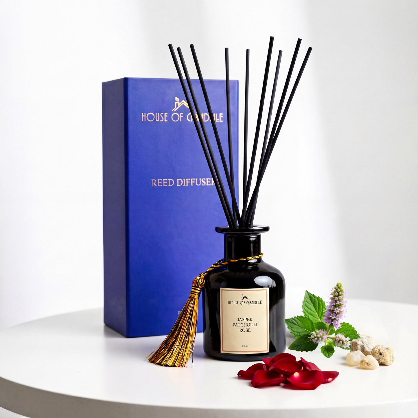 Jasper Patchouli Rose – Wood Reed Diffuser